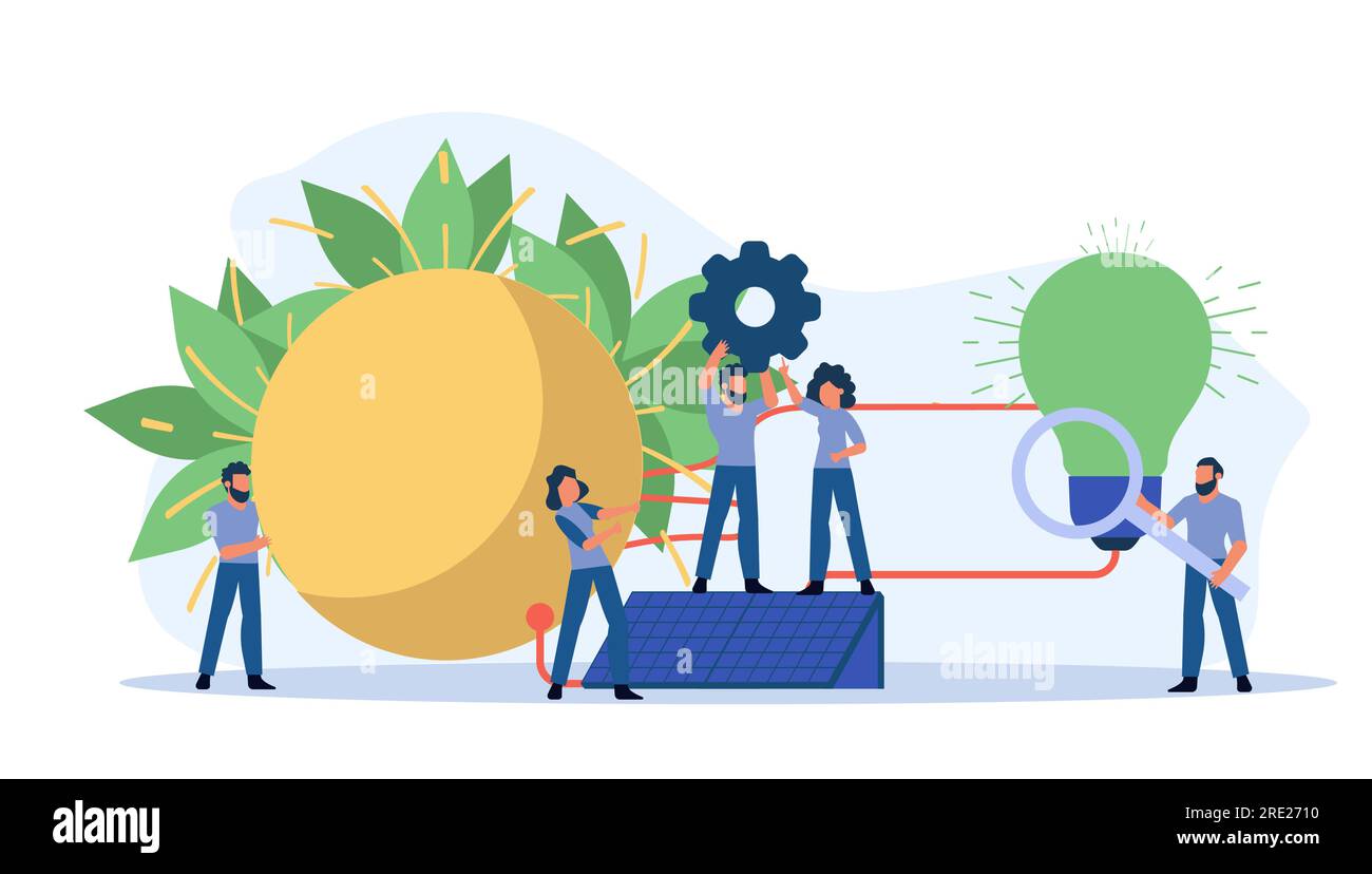 Eco energy vector alternative ecology illustration clean environment ...