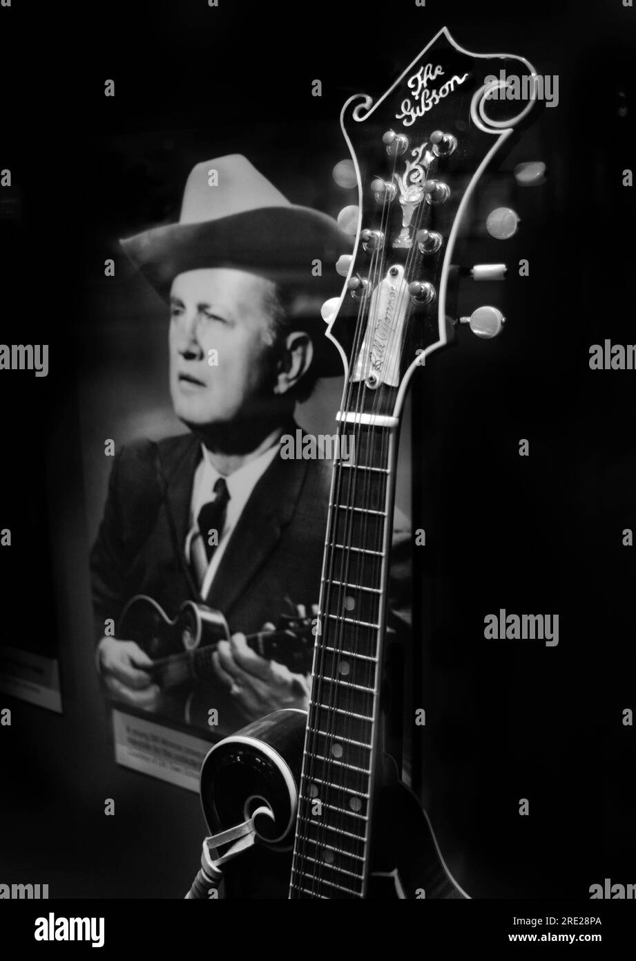 A custommade Gibson mandolin once owned by bluegrass pioneer Bill