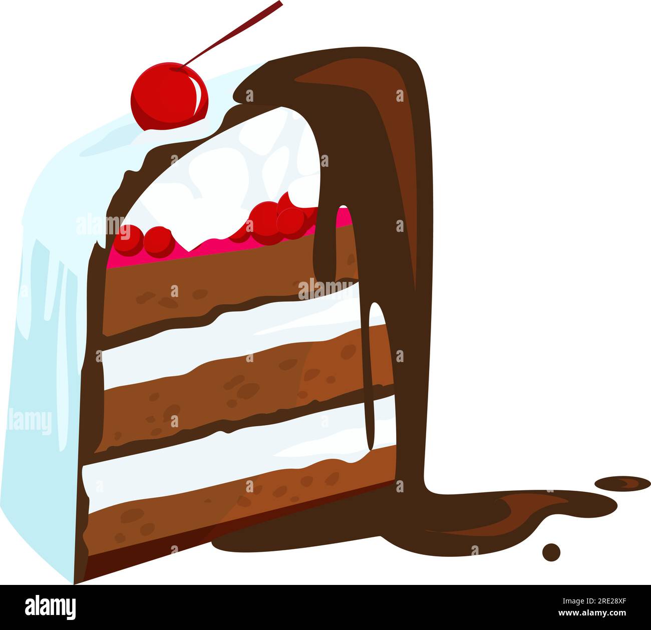 Chocolate cake illustration Stock Vector Image & Art - Alamy