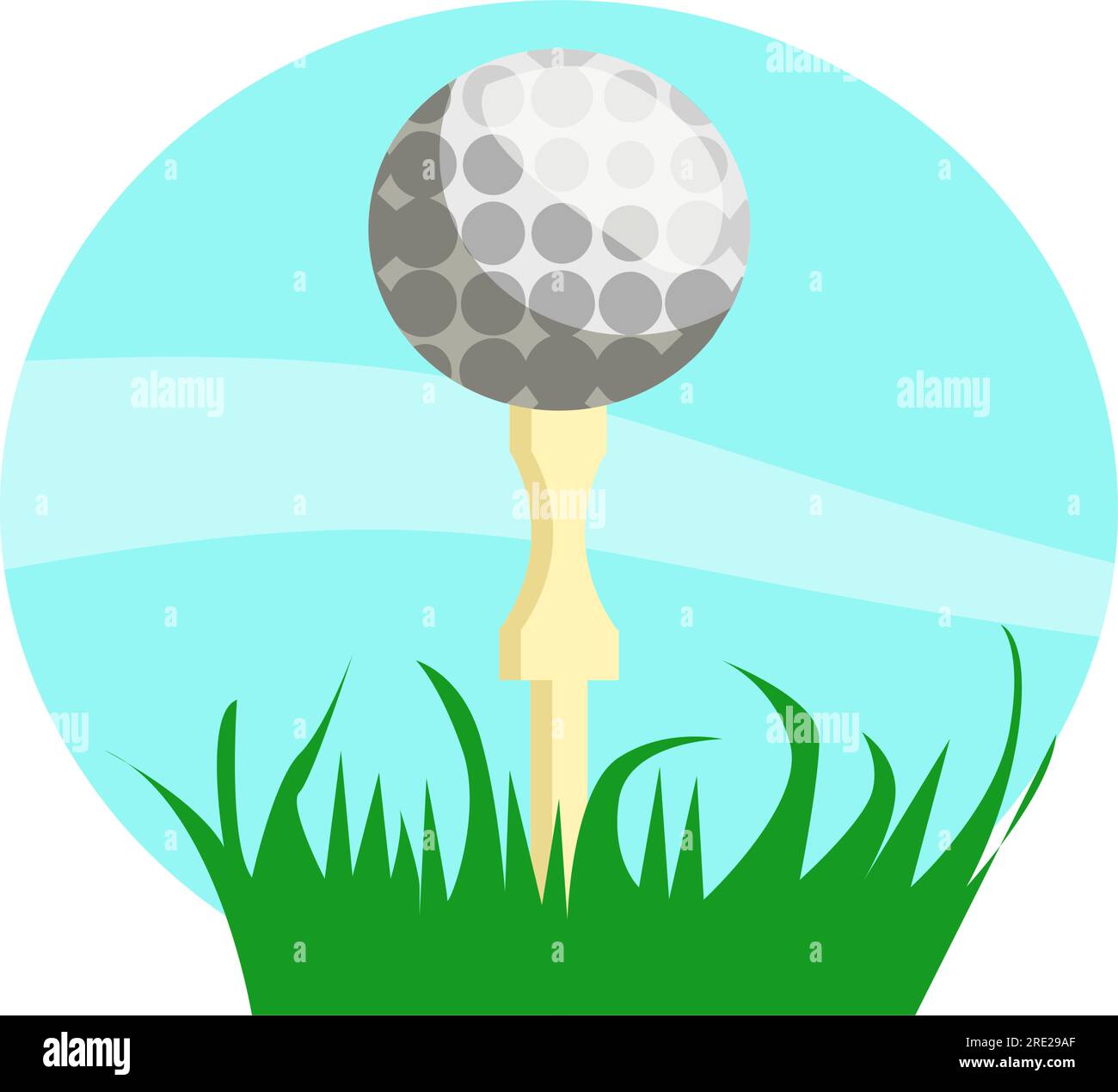 Golf ball on tee vector Stock Vector Image & Art Alamy