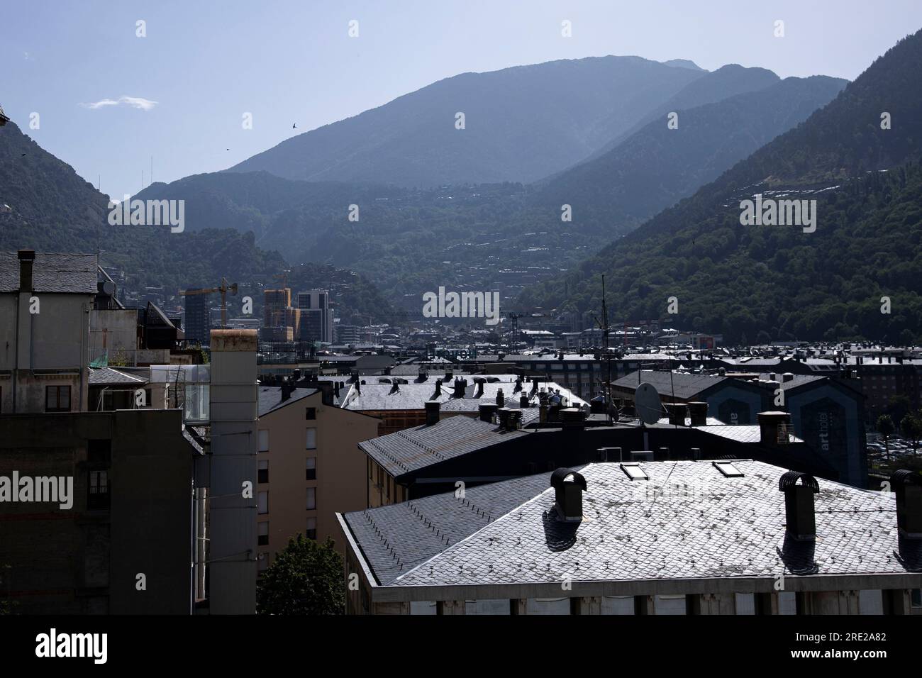 Andorra la Vella, Andorra - 20th July 2023: A general view of Andorra