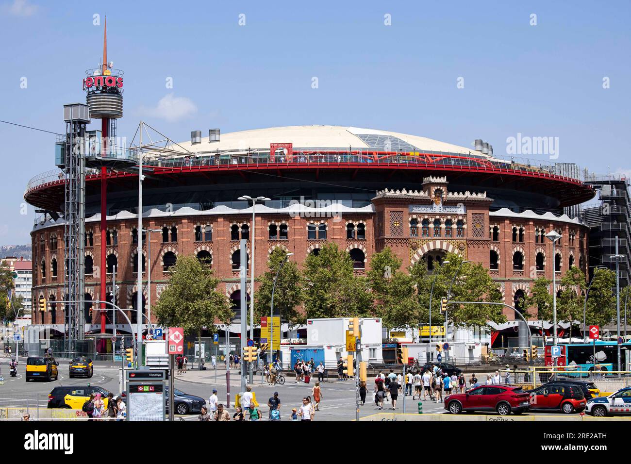 Barcelona, Spain - 23rd July 2023:  A view of the Arenas de Barcelona on the 23rd July 2023. Stock Photo