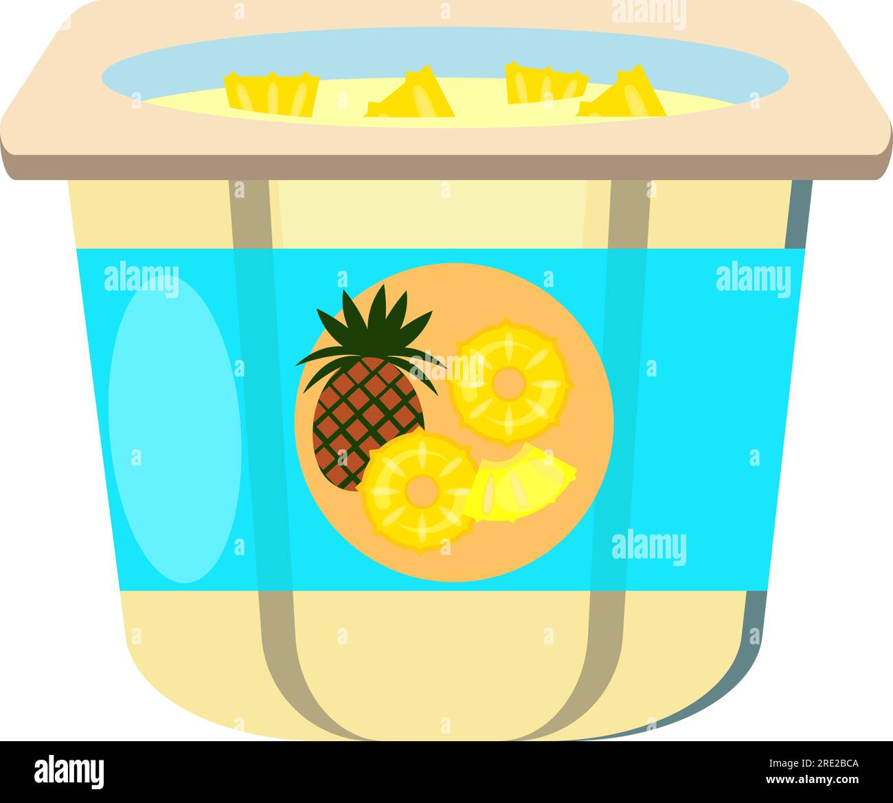 Fruit yoghurt label Cut Out Stock Images & Pictures Alamy