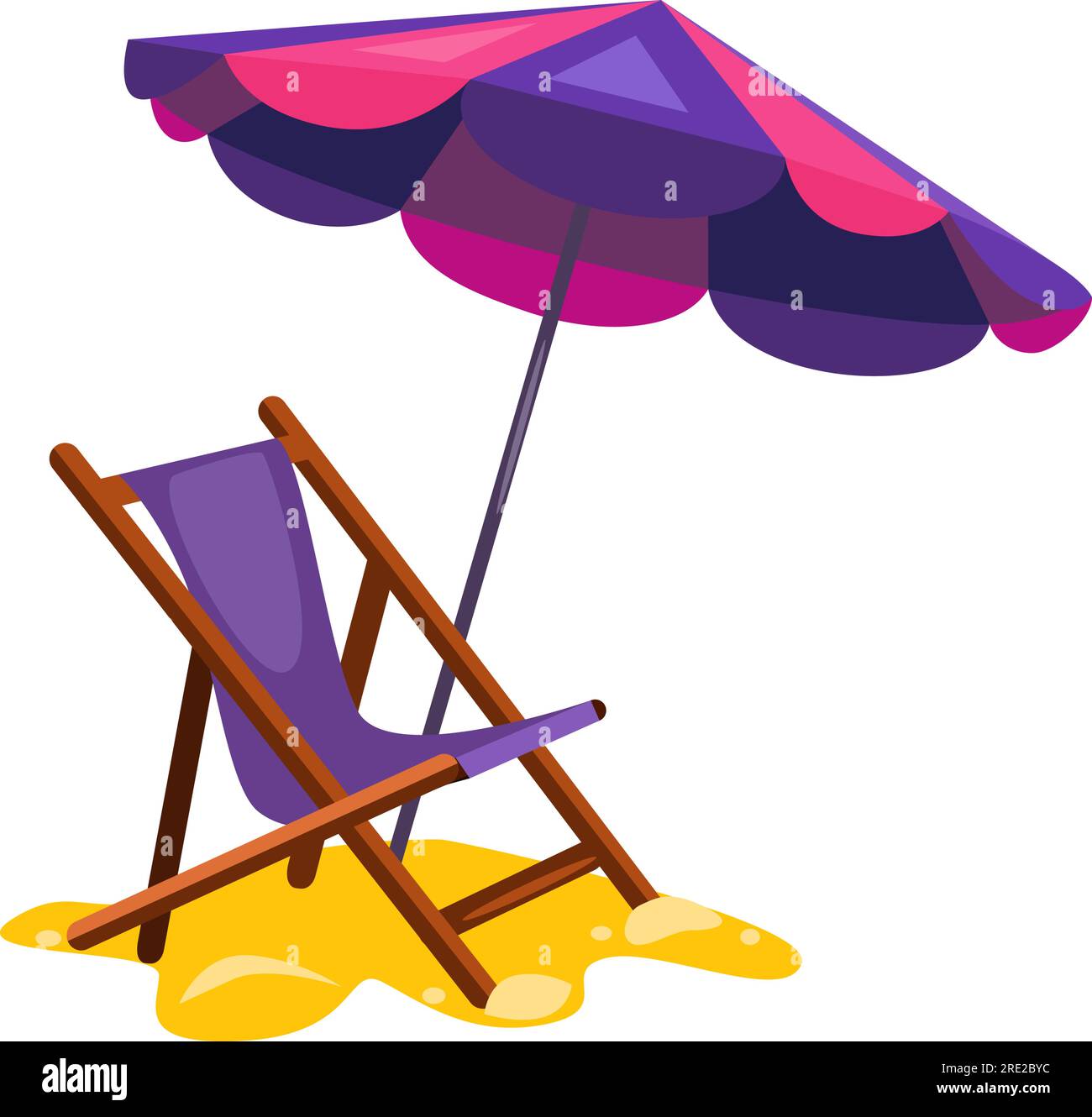 Lounge chair and umbrella Stock Vector Image & Art Alamy