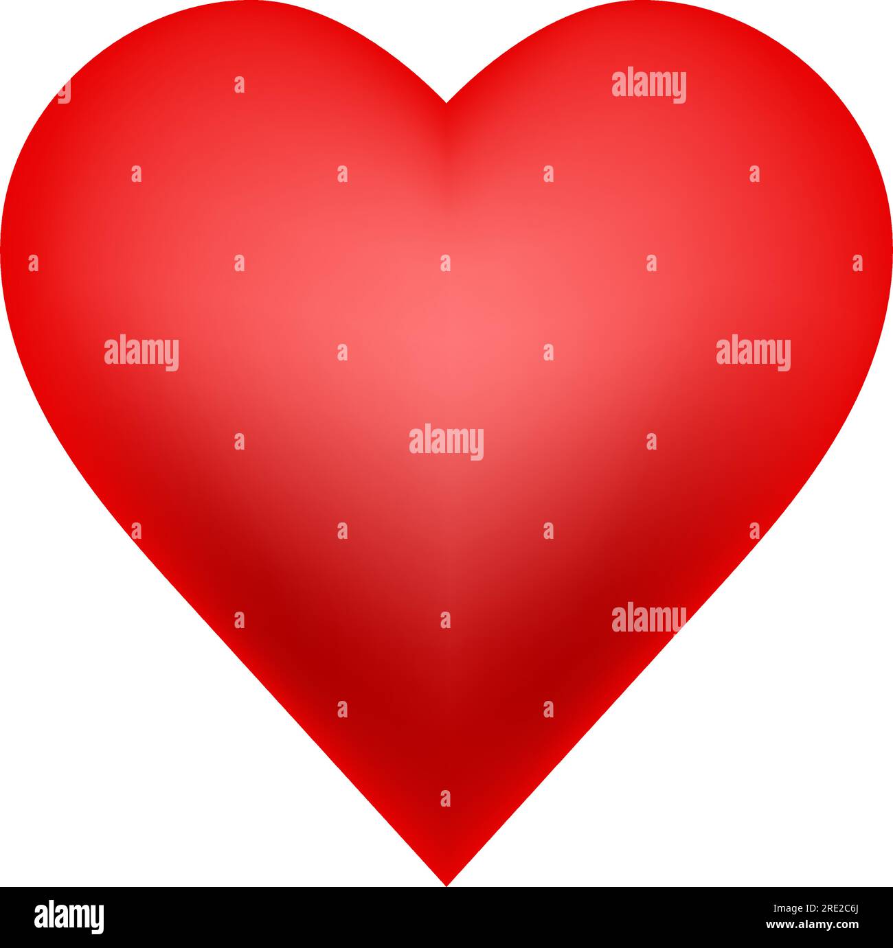 Red gradient heart vector illustration Stock Vector