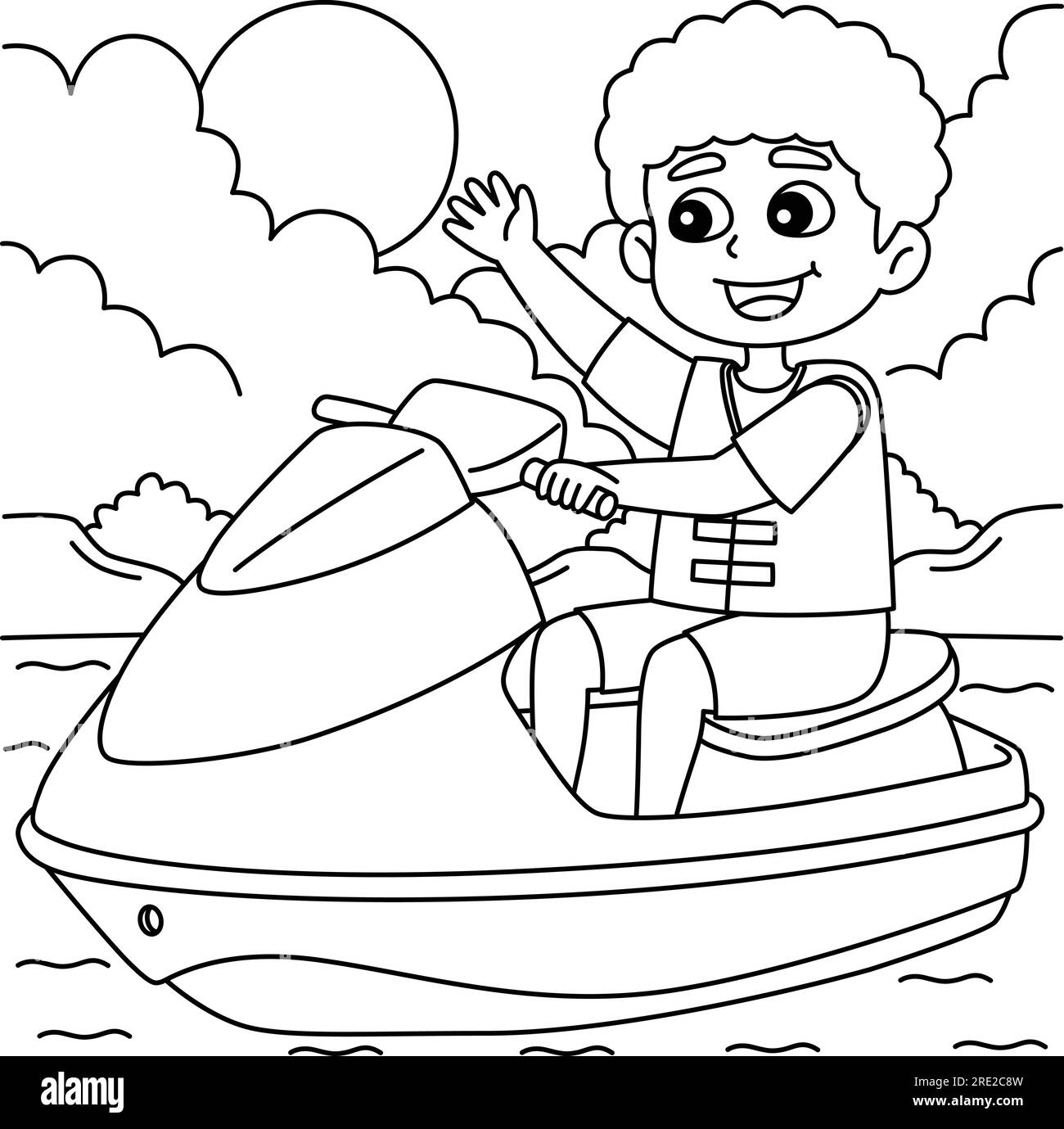 Collection 75+ best jet ski coloring pages , 100 free printables