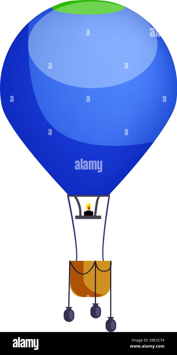Blue hot air balloon isolated vector Stock Vector Image &amp; Art - Alamy