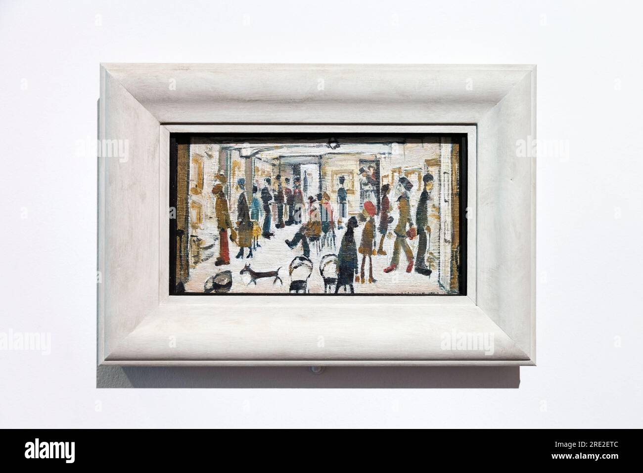 'Mid-Day Studios' painting by Laurence Stephen Lowry at the Manchester Art Gallery, Manchester, England, UK Stock Photo