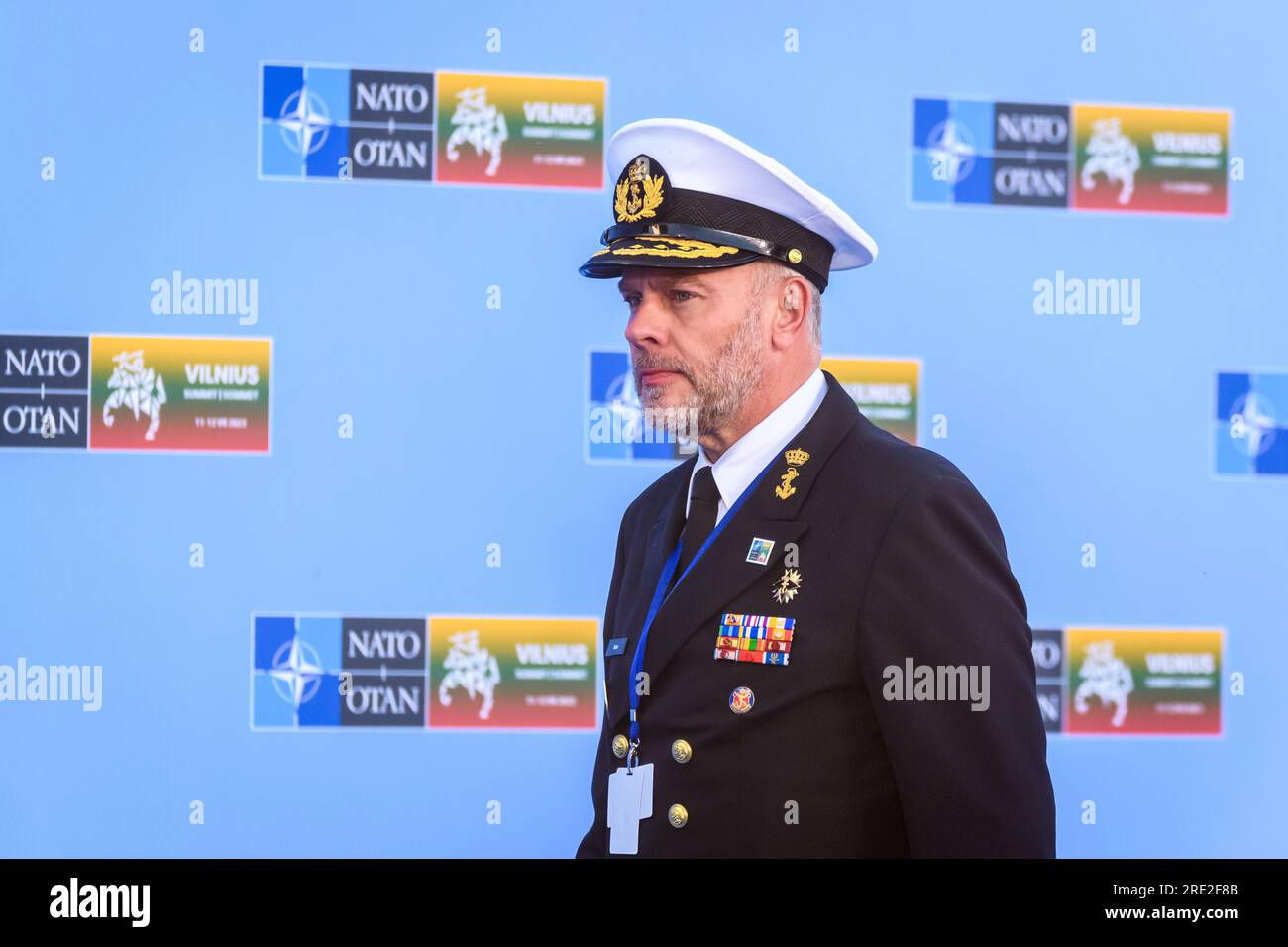 VILNIUS, LITHUANIA. 12th July 2023. Admiral Rob Bauer, during NATO