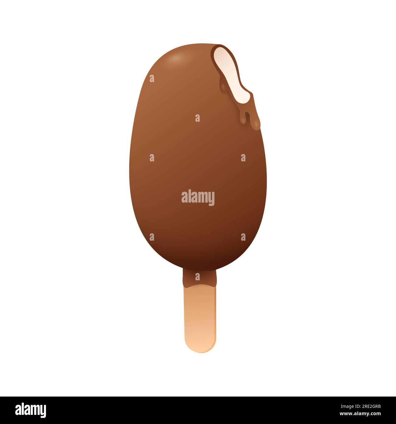 Choc ice with bite vector illustration Stock Vector Image & Art Alamy