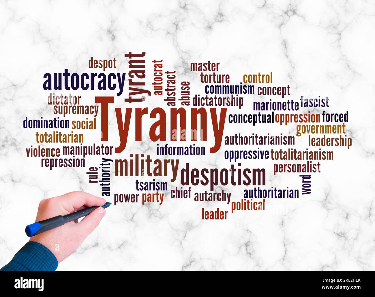 Word Cloud with TYRANNY concept create with text only Stock Photo - Alamy