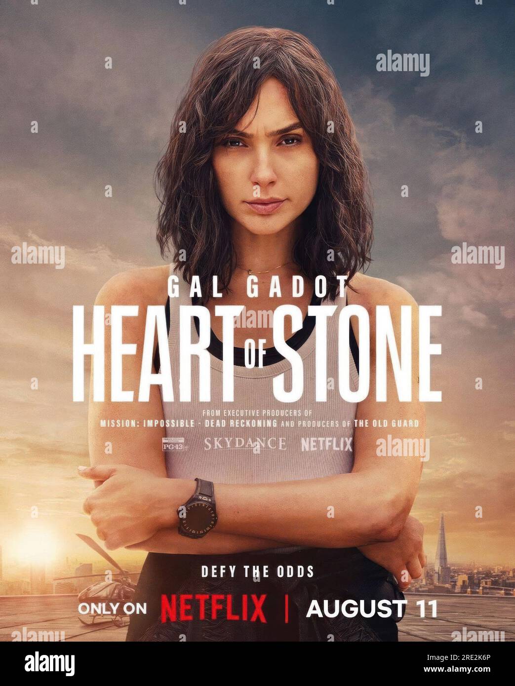 HEART OF STONE, US poster, Gal Gadot, 2023. © Netflix /Courtesy Everett