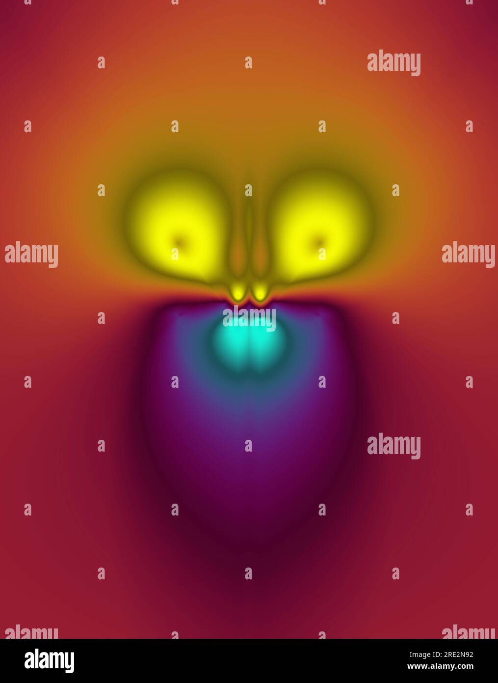 complex fractal image, cute face creature digital art, colourful ...