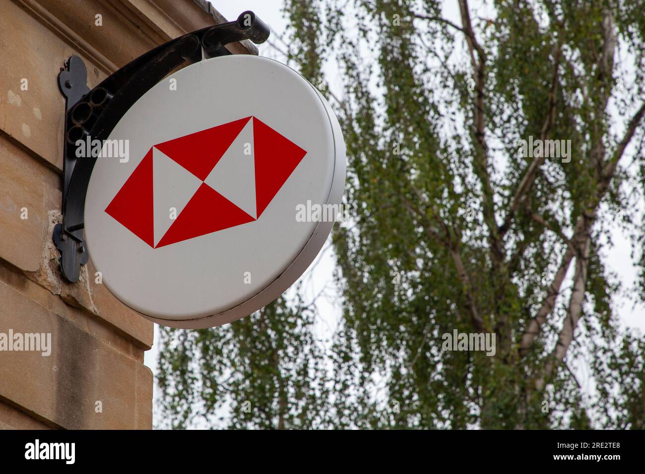 HSBC UK Sign in Trowbridge, Whiltshire Stock Photo