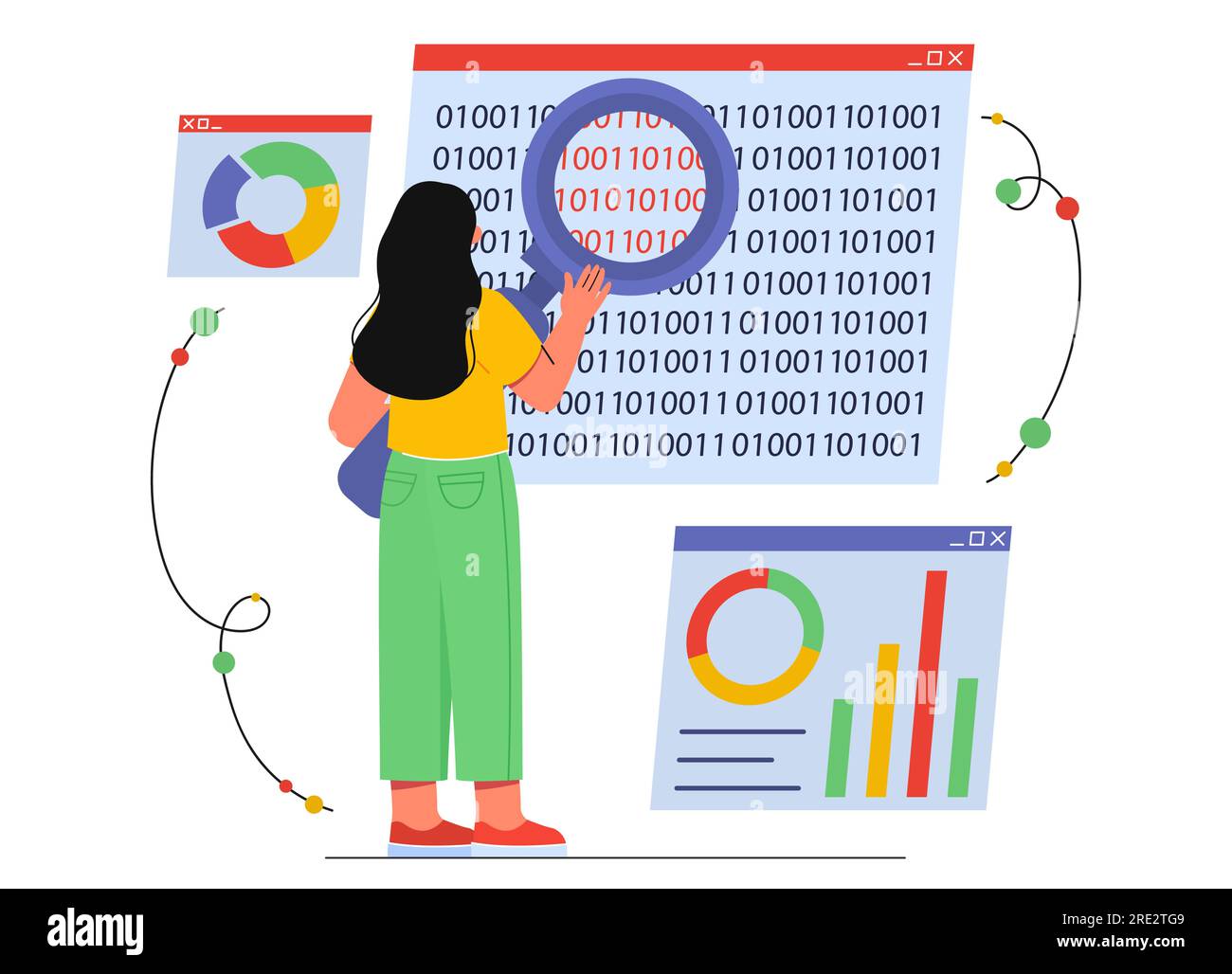 Big data analytics with loupe vector concept Stock Vector Image & Art ...