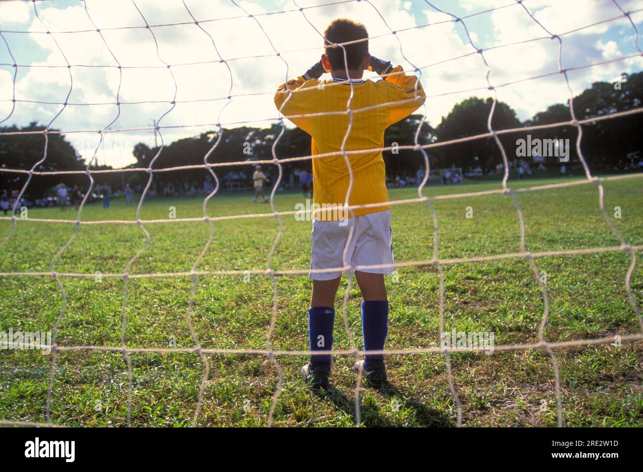 Soccer goalie standing net hi-res stock photography and images - Alamy