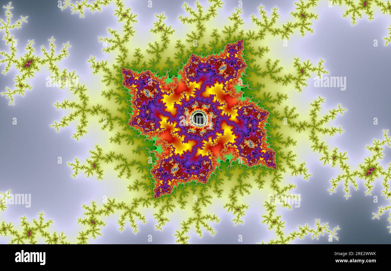 Julia set Mandelbrot fractal image, digital art Stock Photo