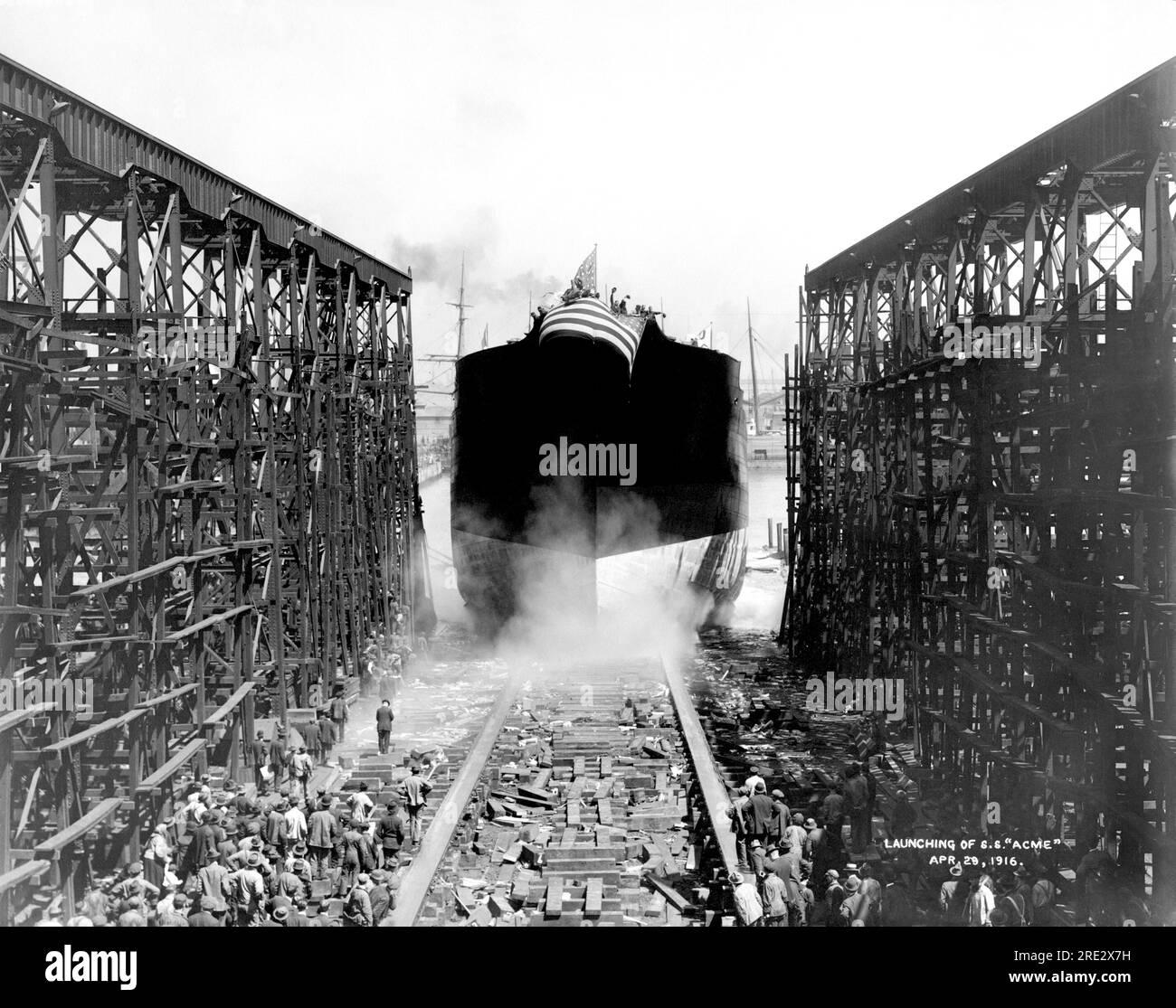 San Francisco, California April 28, 1916 The launching of the steam
