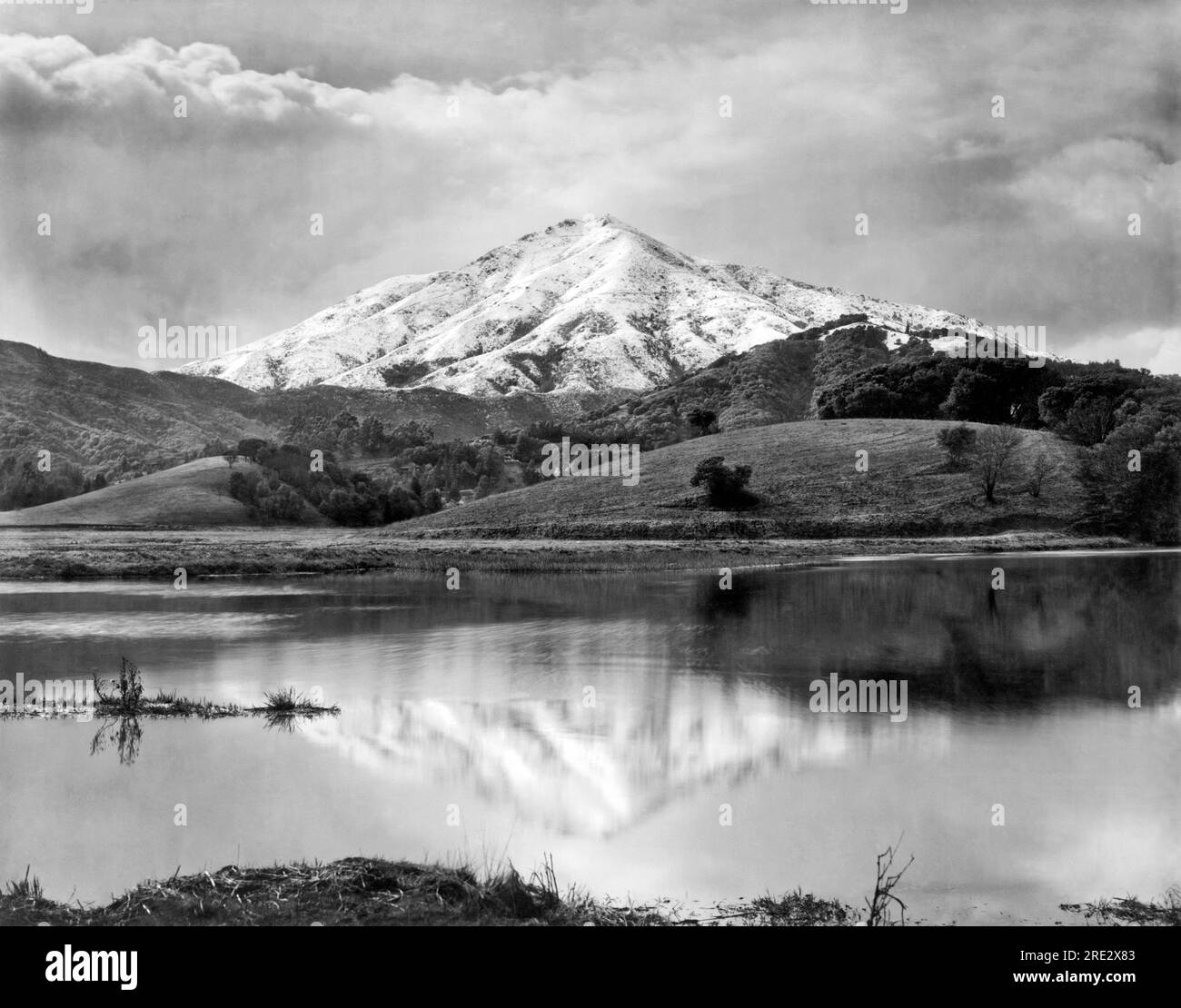 Greenbrae, California c. 1922. A rare image of Mt. Tamalpais in Marin