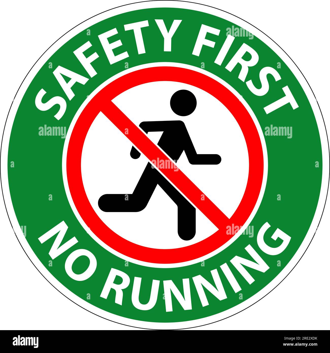 Prohibition Sign, No Running Symbol Stock Vector Image & Art - Alamy