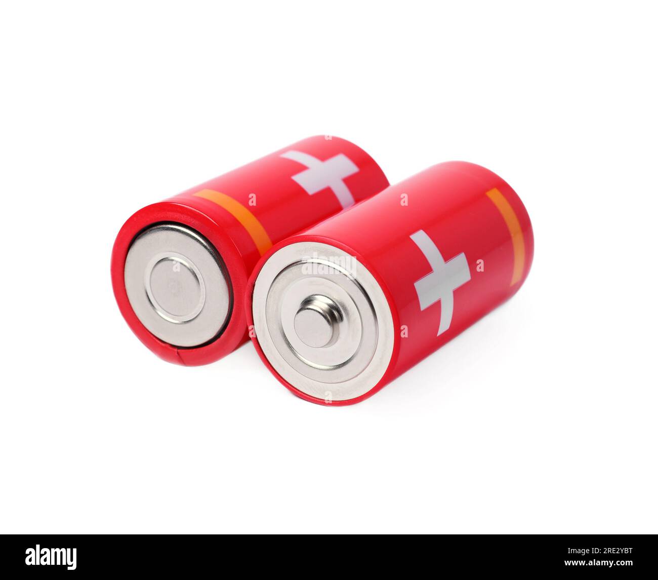 New C size batteries isolated on white Stock Photo Alamy