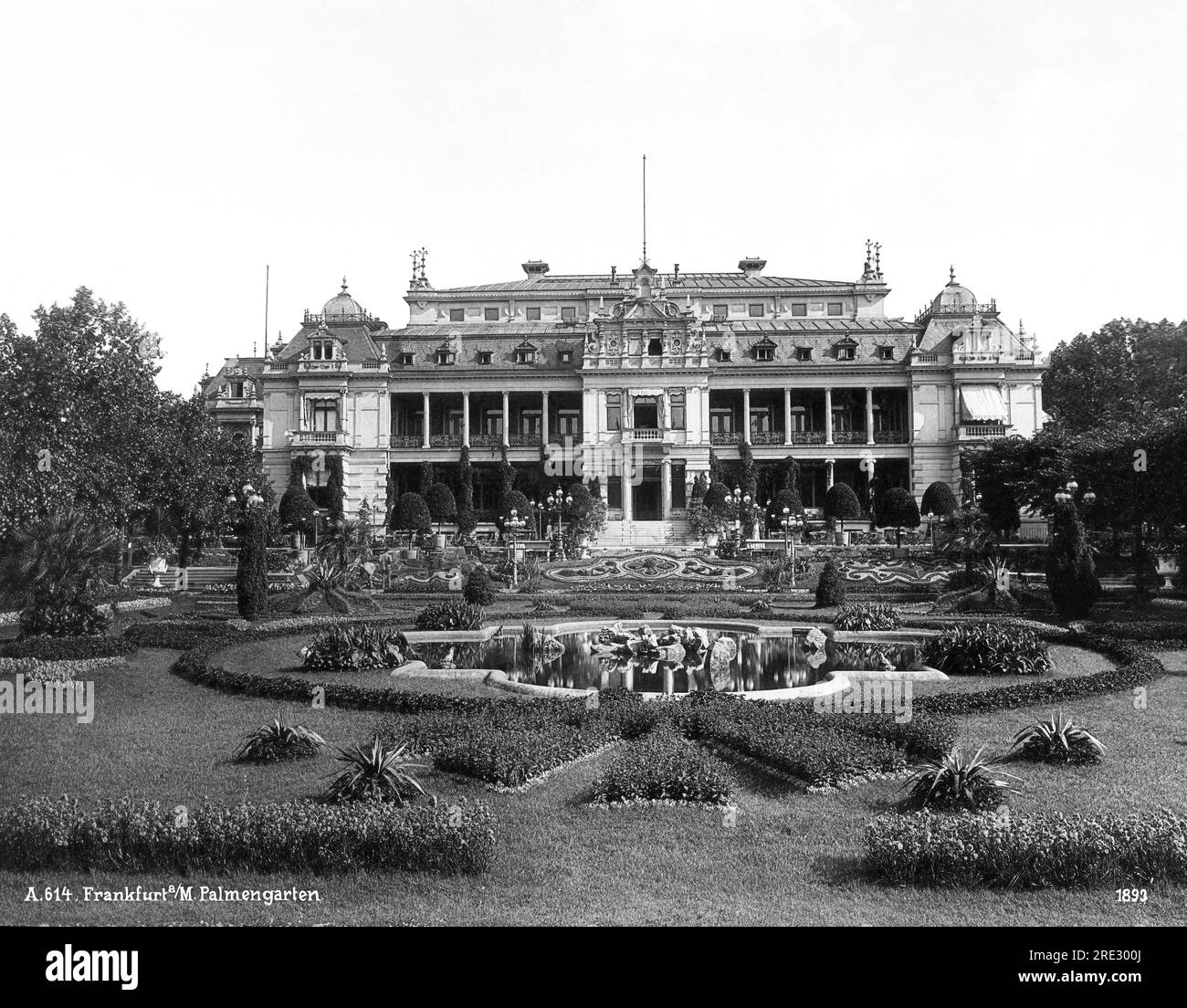Frankfurt, Germany:  1893 The Palmengarten botanical gardens in Frankfurt. Stock Photo