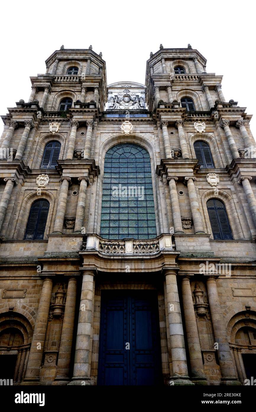 Exterior of Saint Pierre Cathedral in Rennes Brittany France Stock ...