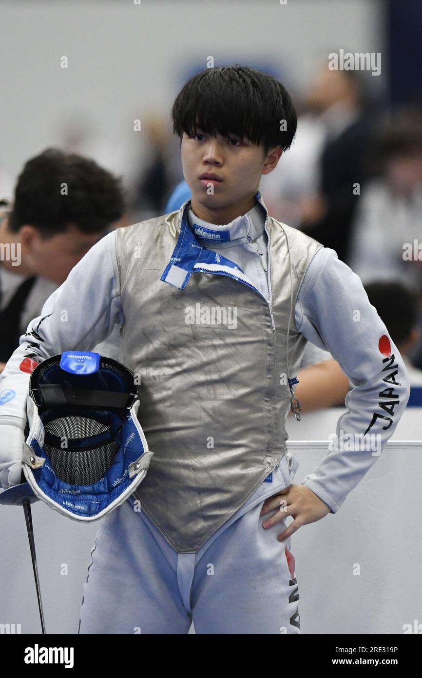 Kazuki Iimura of Japan during the 2023 FIE Fencing World Championship