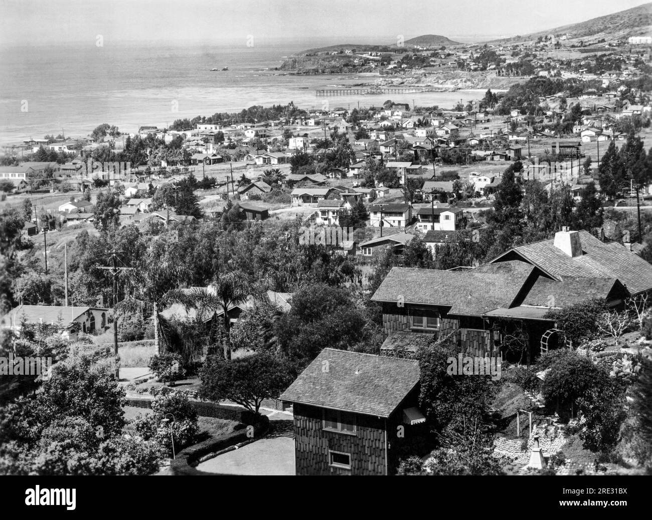 Laguna Beach, California, c 1933 An overview of Laguna Beach in Orange