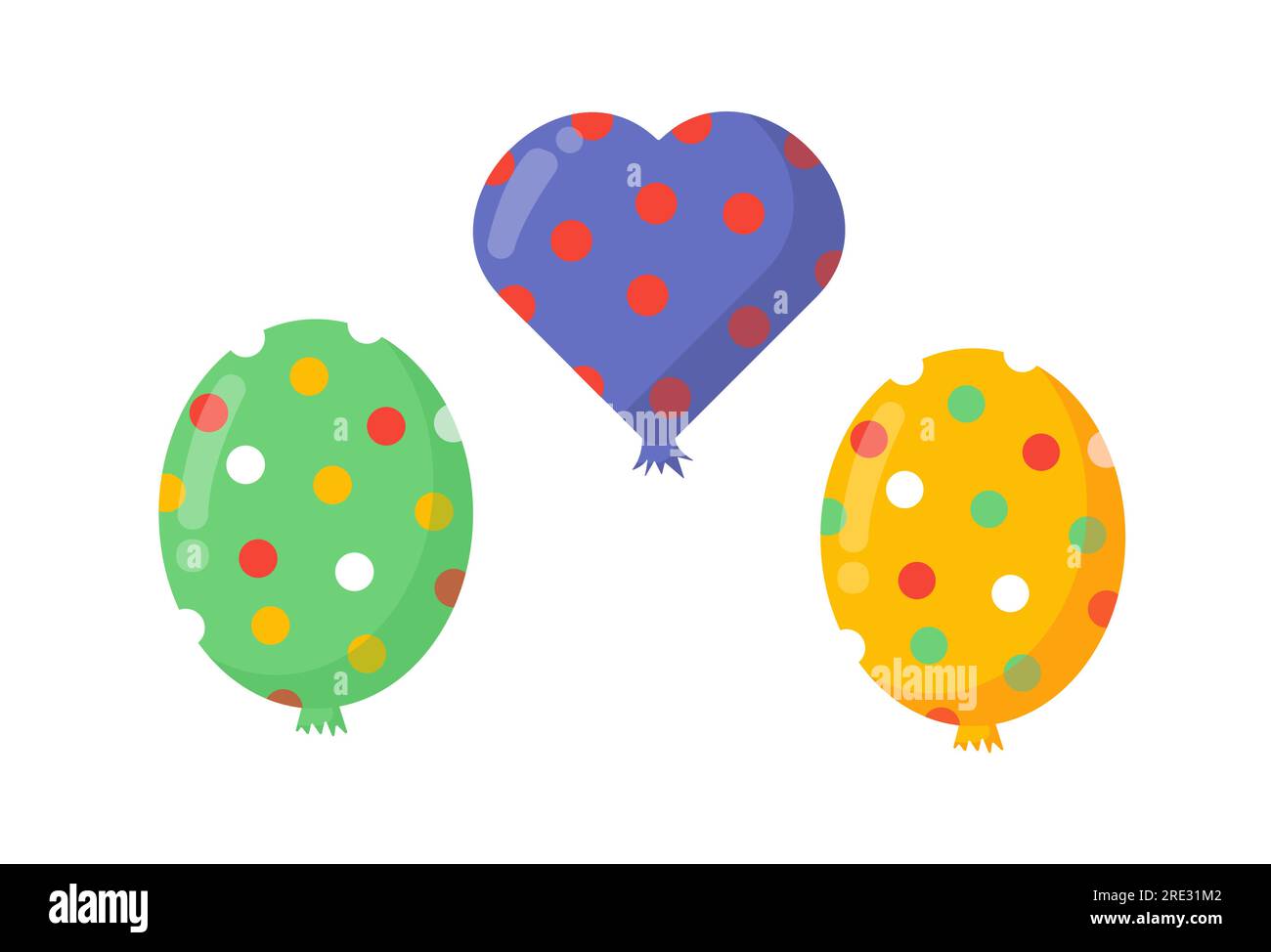Birthday party colorful balloons vector concept Stock Vector