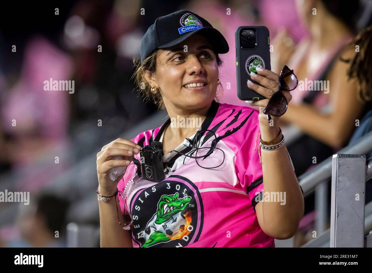 FORT LAUDERDALE, FL JULY 21 An Inter Miami fan takes in the the