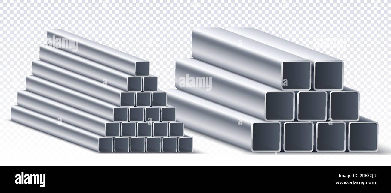 Square Pipe Vector Square metal pipes on copy space vector concept Stock Vector Image ...