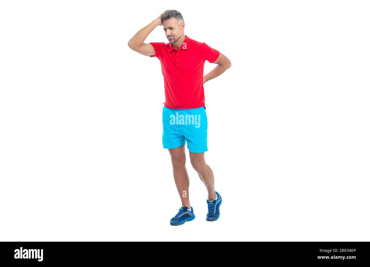 sport man massages his lower back to alleviate of backache