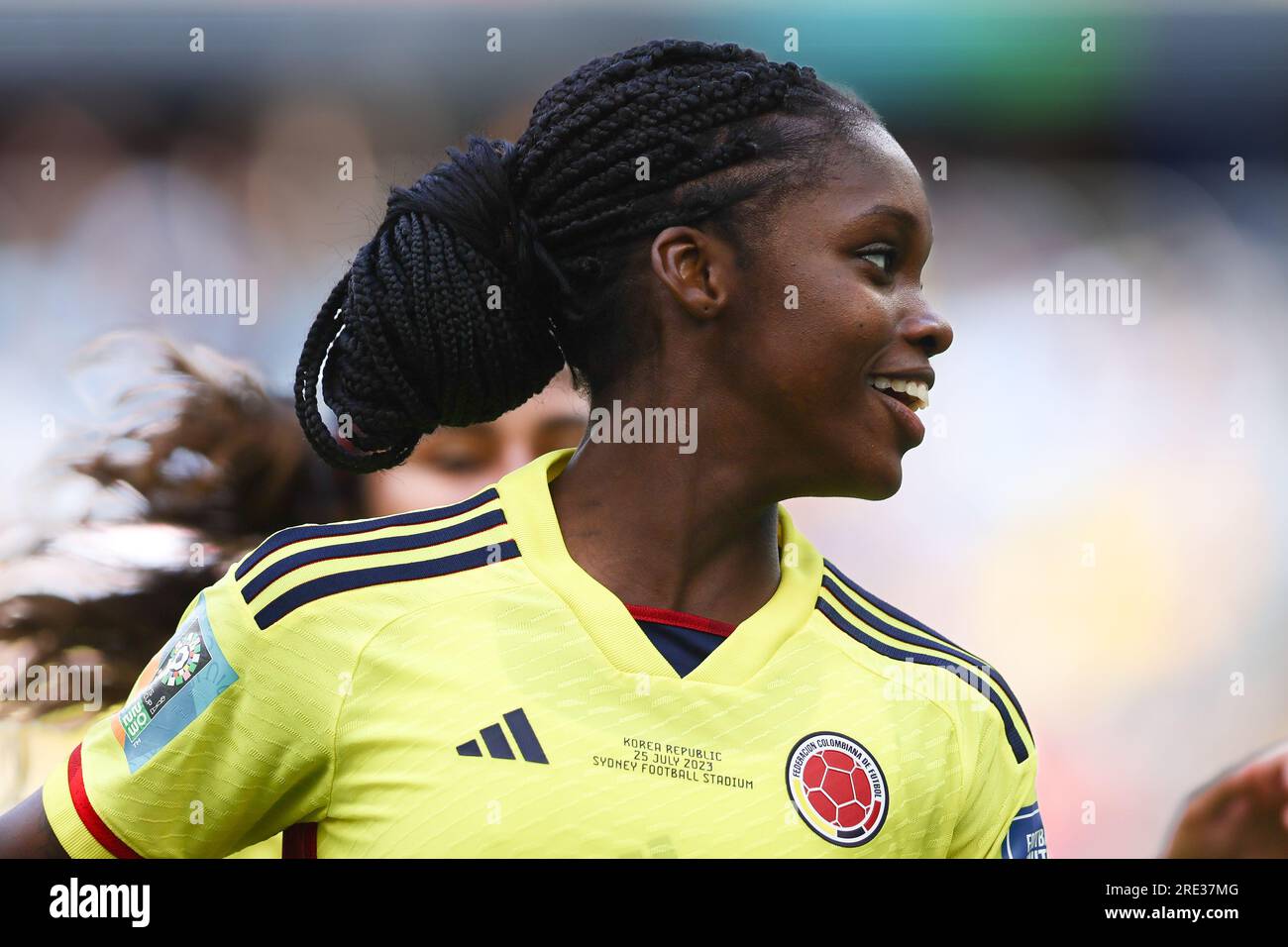 sydney-australia-25th-july-2023-linda-caicedo-of-colombia-reacts-to
