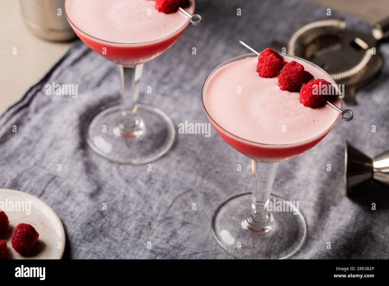 Clover Club Cocktail booze gin, dry vermouth, raspberry syrup, fresh