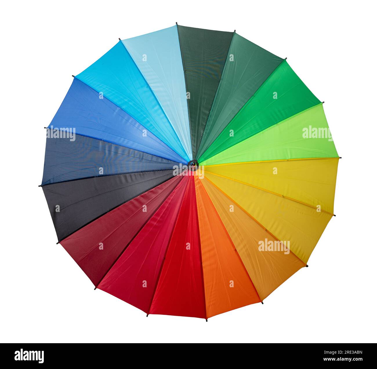 Colorful umbrella isolated on white background, Weather Sun and rain