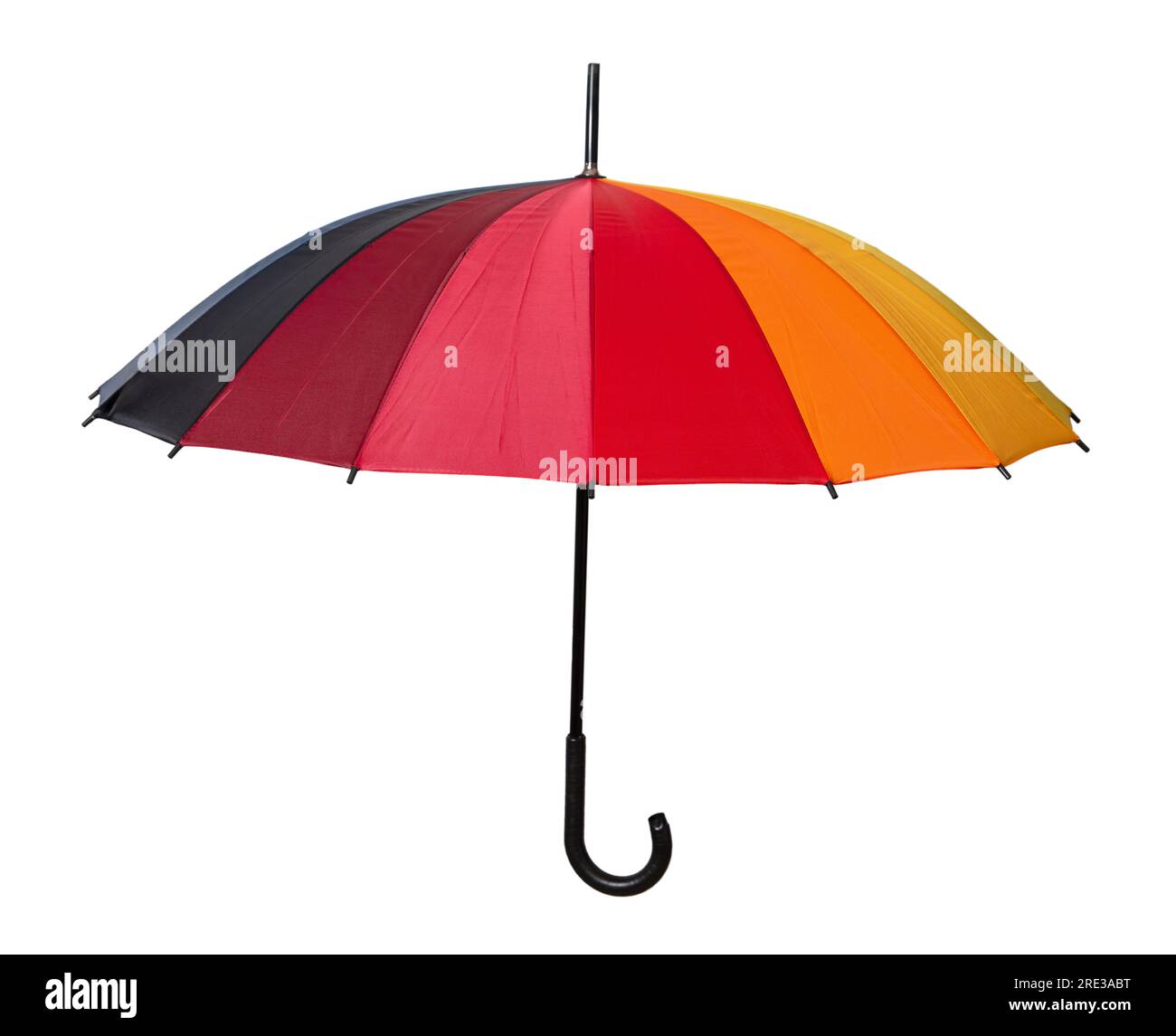 Colorful umbrella isolated on white background, Weather Sun and rain protection. Stock Photo