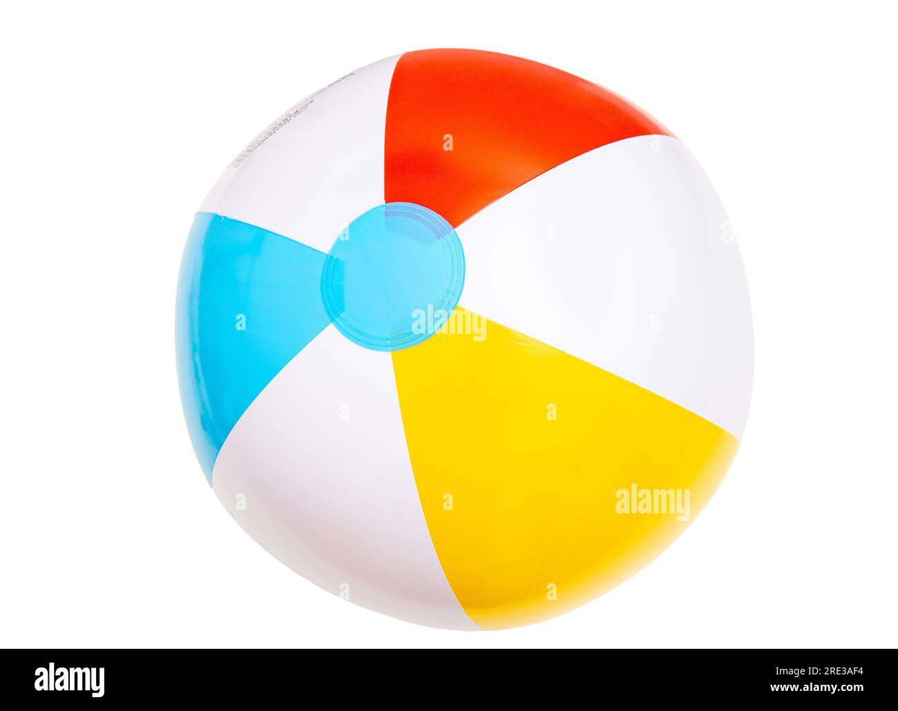 Beach ball isolated on white background, Summer vacations by the sea, children fun Stock Photo
