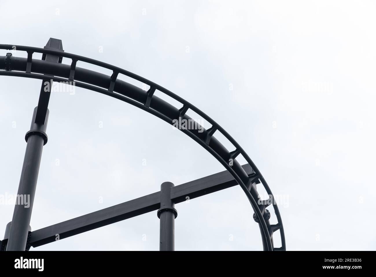 Highest point of these Roller coasters, in an amusement park Stock
