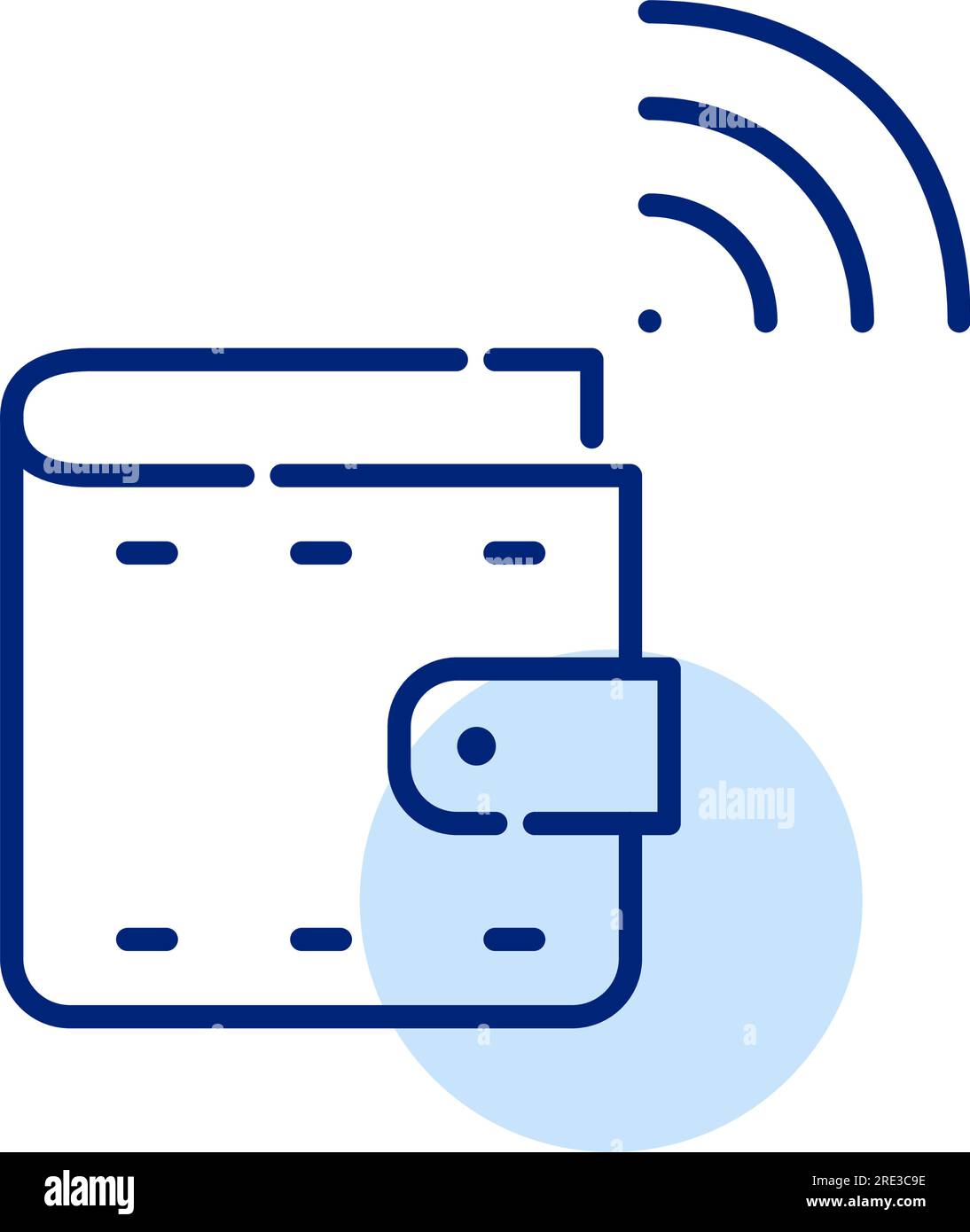 Smart wallet. Contactless payment. Pixel perfect icon Stock Vector