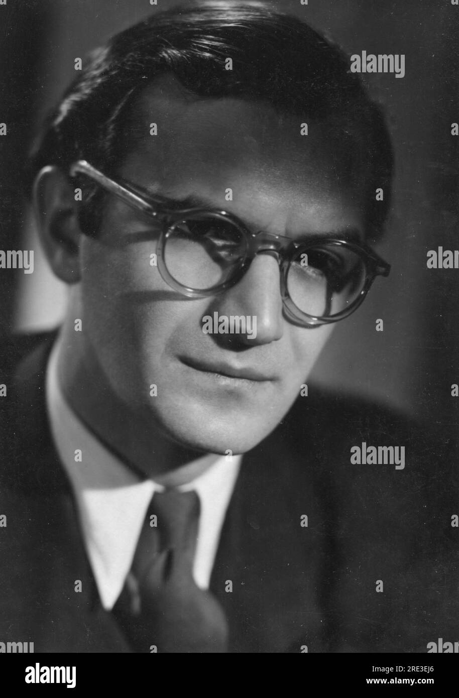 1950s men glasses Black and White Stock Photos & Images - Alamy