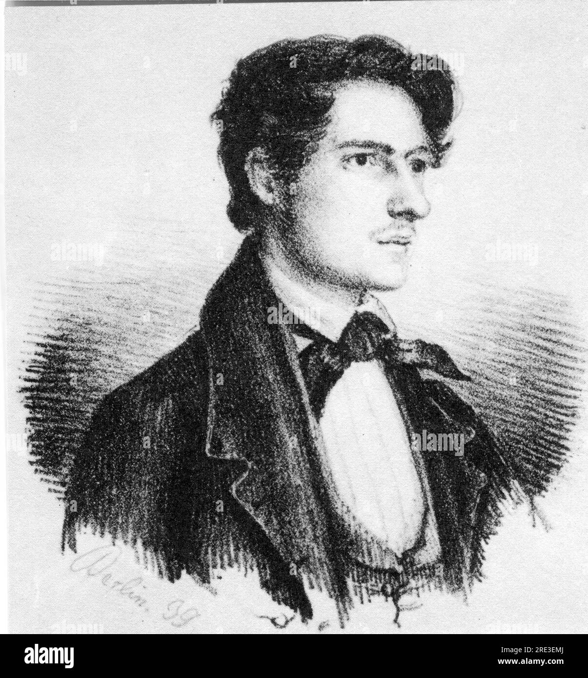 Westphalen, Edgar von, 26.3.1819 - 30.9.1890, German politician, print after wood engraving, circa 1845, ARTIST'S COPYRIGHT HAS NOT TO BE CLEARED Stock Photo