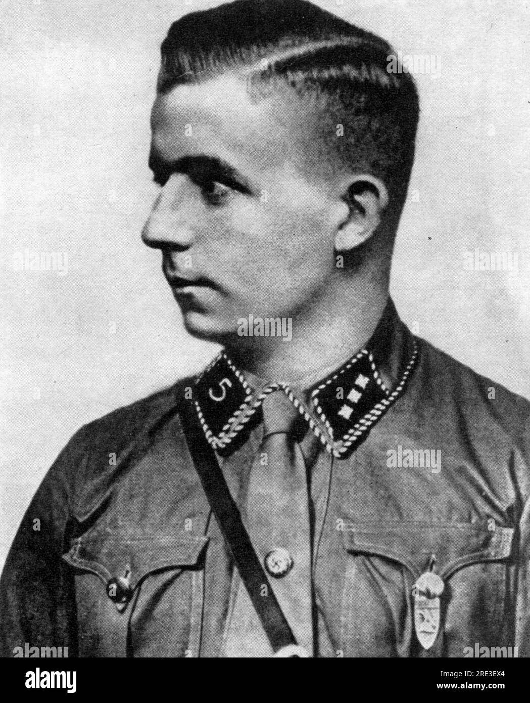 Wessel, Horst, 9.10.1907 - 23.2 1930, German student and SA Officer, 'Martyr' of the NSDAP, as SA Sturmfuehrer 1929, EDITORIAL-USE-ONLY Stock Photo