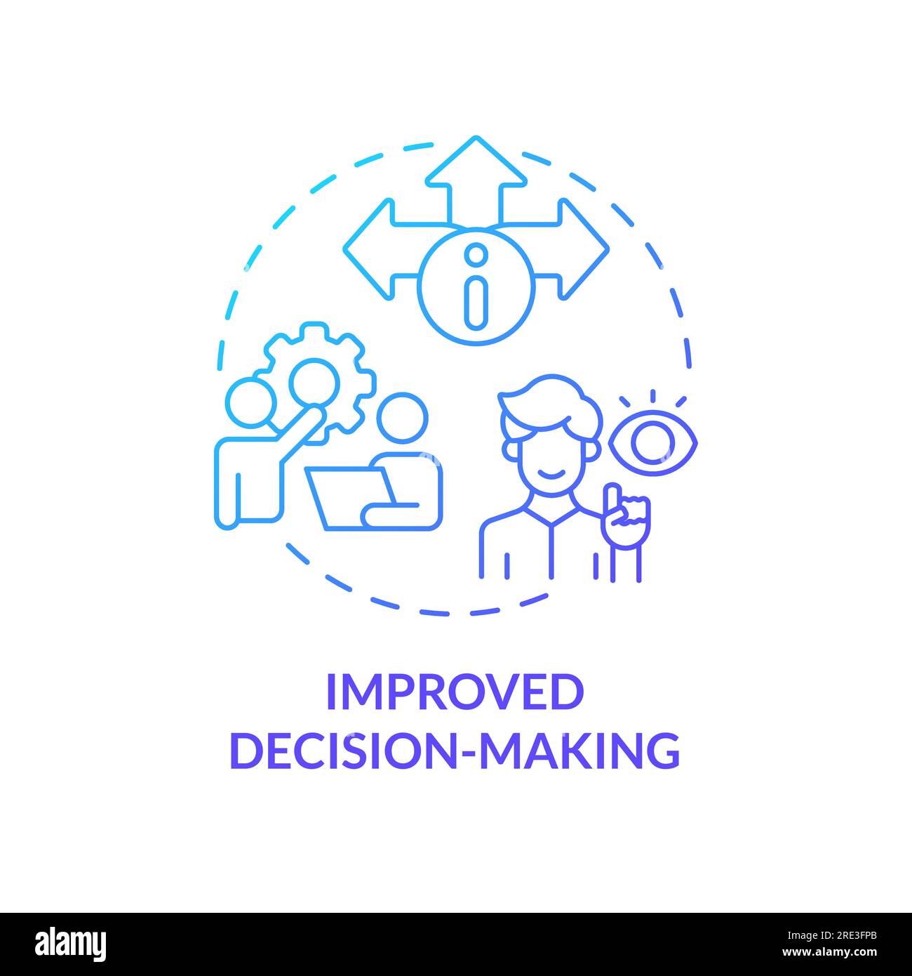 2d-improved-decision-making-concept-linear-icon-stock-vector-image