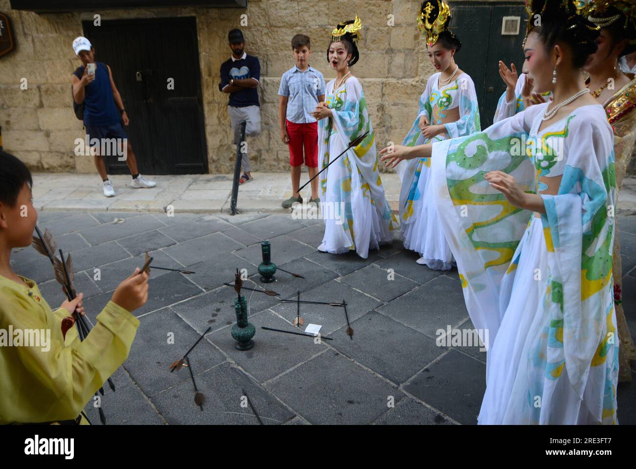 Valletta, Malta. 23rd July, 2023. Chinese artists demonstrate Touhu