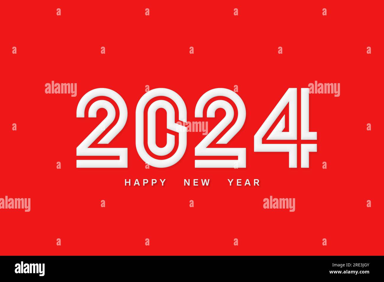 Happy New Year 2024 Clipart Stock Photo
