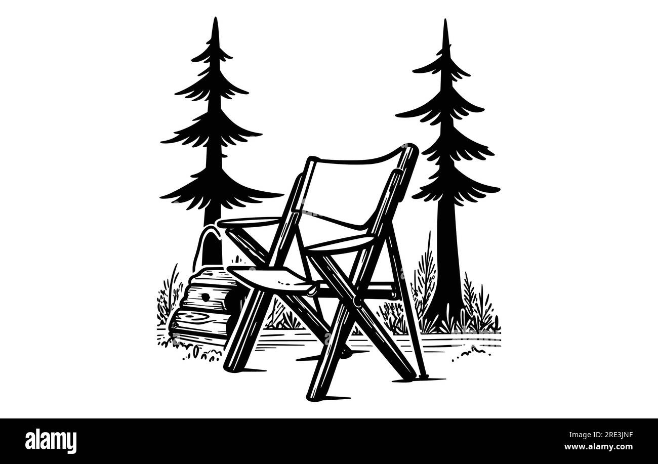 Camping Hiking Nature Mountain River Graphic Illustration,River Camping