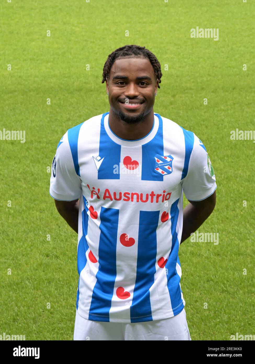 HERENVEEN -Che Nunnely during the Photo Press Day of sc Heerenveen at the Abe Lenstra Stadium on July 24, 2023 in Heerenveen, Netherlands. AP | Dutch Height | GERRIT OF COLOGNE Stock Photo
