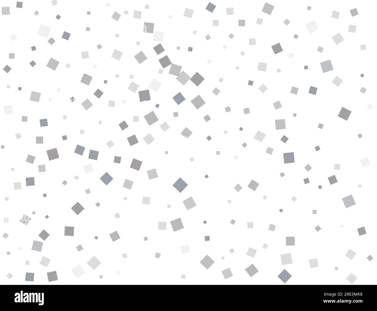 Gender Neutral Silver Square Confetti Vector Illustration Stock Vector