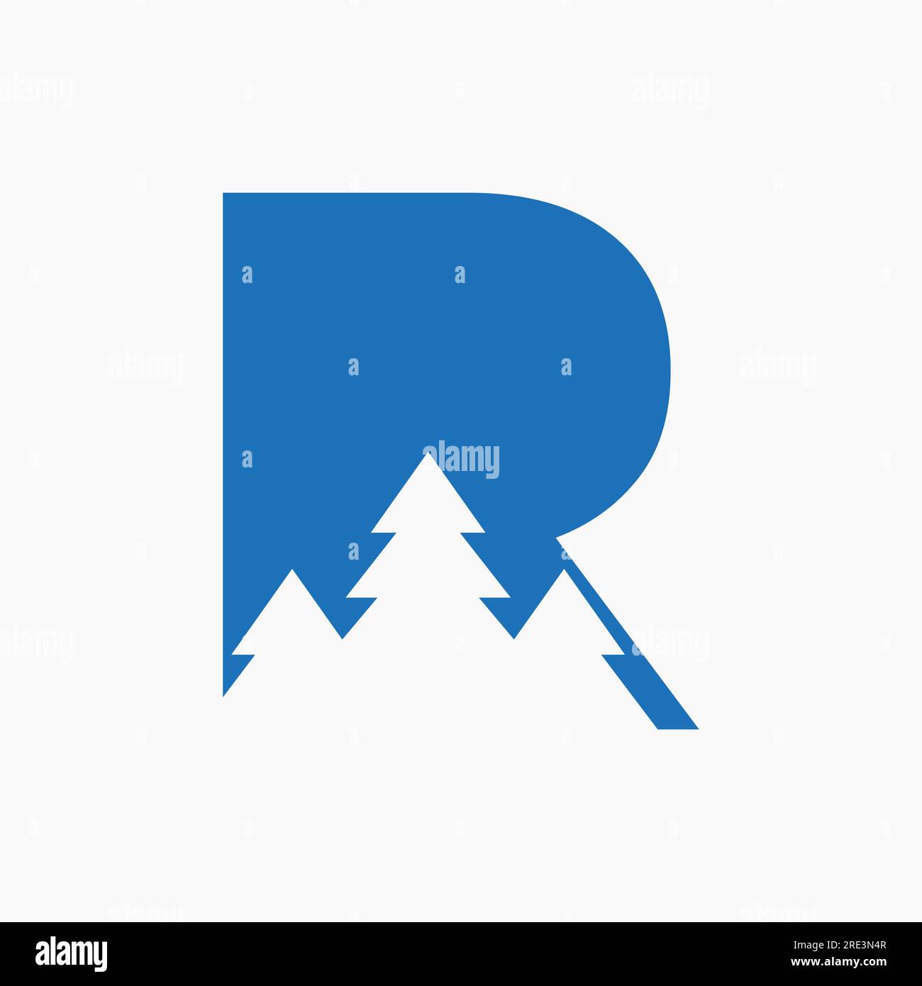 Palm Tree In Letter R For Holiday Rentals, Travel Service, Tropical Spa ...